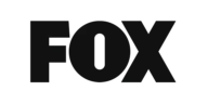 The image displays the word "FOX" in large, bold black capital letters on a light gray background.